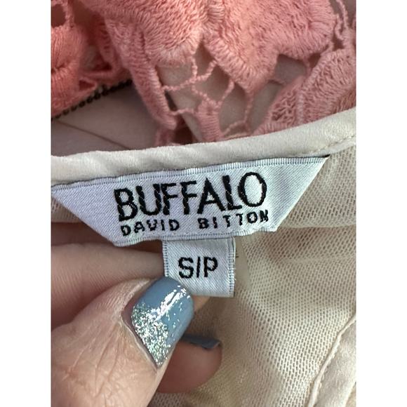 Buffalo cream melon ombre eyelet summer mini dress size Small - Picture 3 of 15